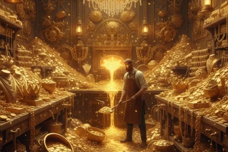 Descoberta sem precedentes. Descobrem uma oficina repleta de ouro e toda a fortuna pertence a esta nação