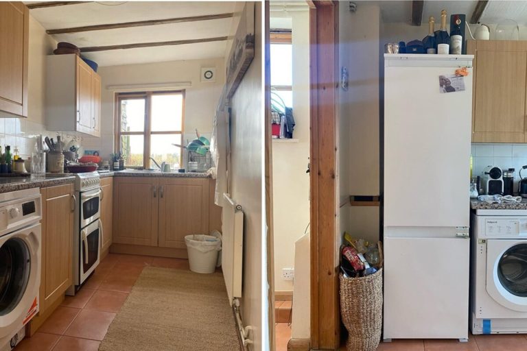 Como transformar uma cozinha feia e antiquada por menos de 500 euros e dar-lhe um ar rústico