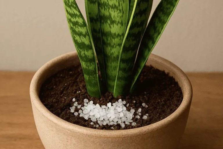 Para que serve colocar sal grosso na terra da sua língua-de-sogra